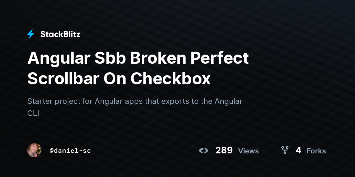Angular Sbb Broken Perfect Scrollbar On Checkbox - StackBlitz