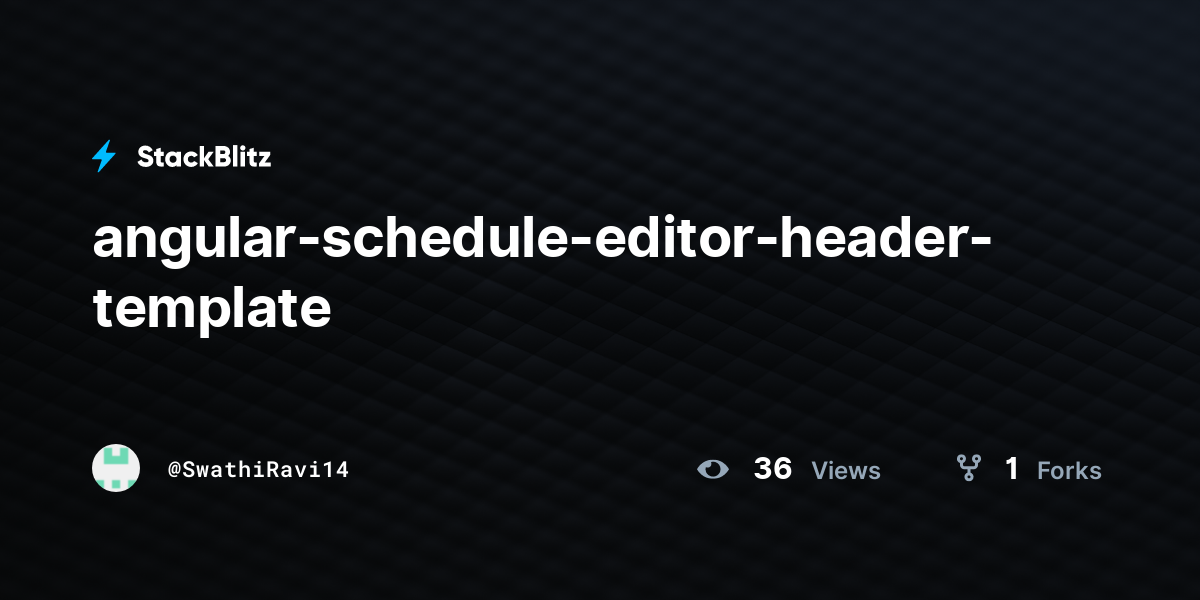 angular-schedule-editor-header-template - StackBlitz