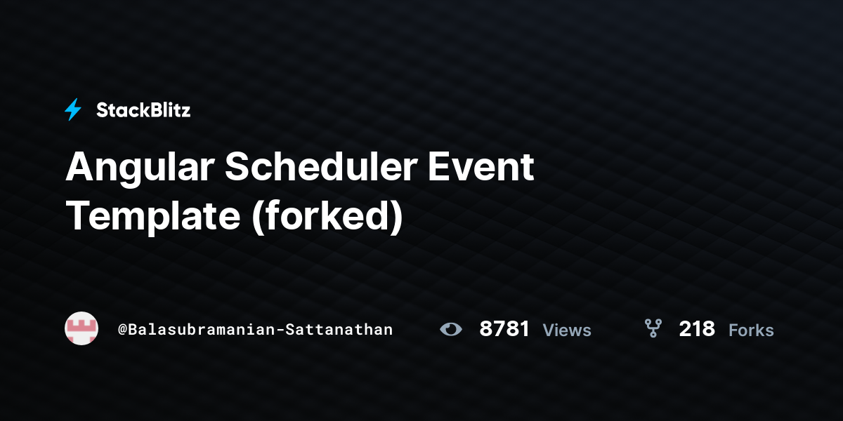 Angular scheduler event template forked stackblitz