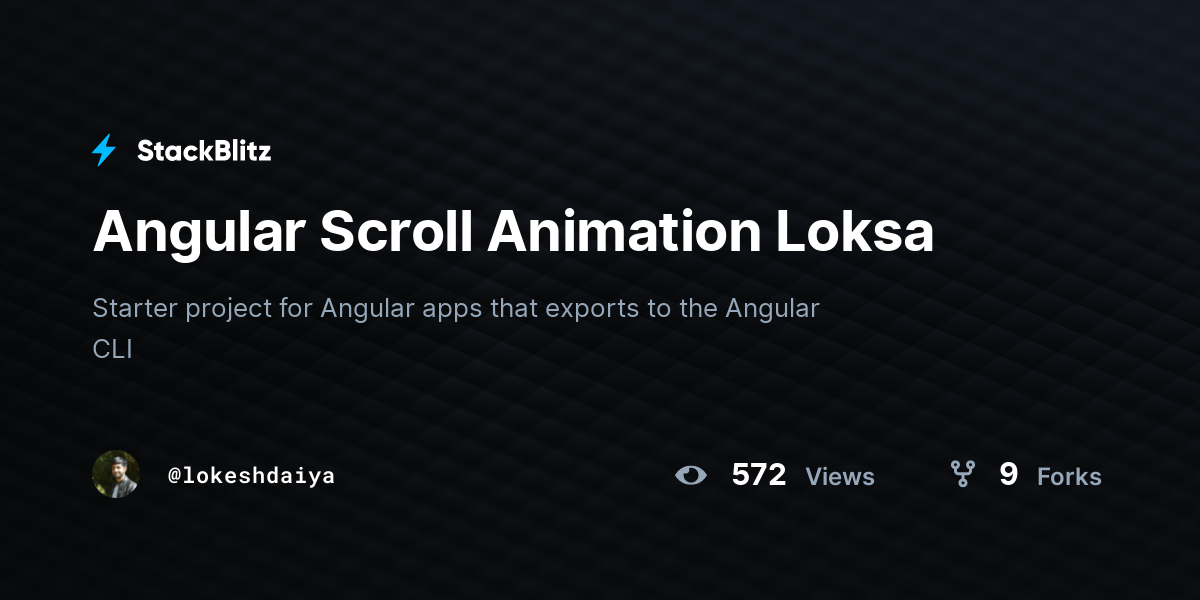 Angular Scroll Animation Loksa - StackBlitz