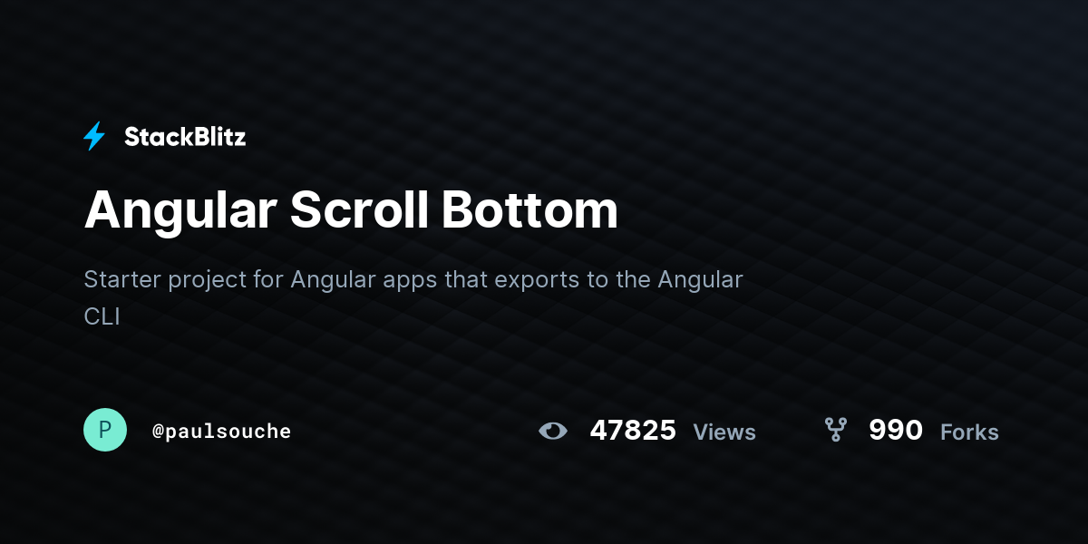 Angular Scroll Bottom - StackBlitz
