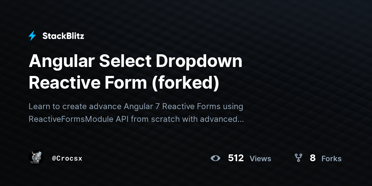 angular-select-dropdown-reactive-form-forked-stackblitz