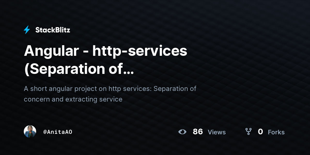Angular - http-services (Separation of Concern/Extracting Service ...