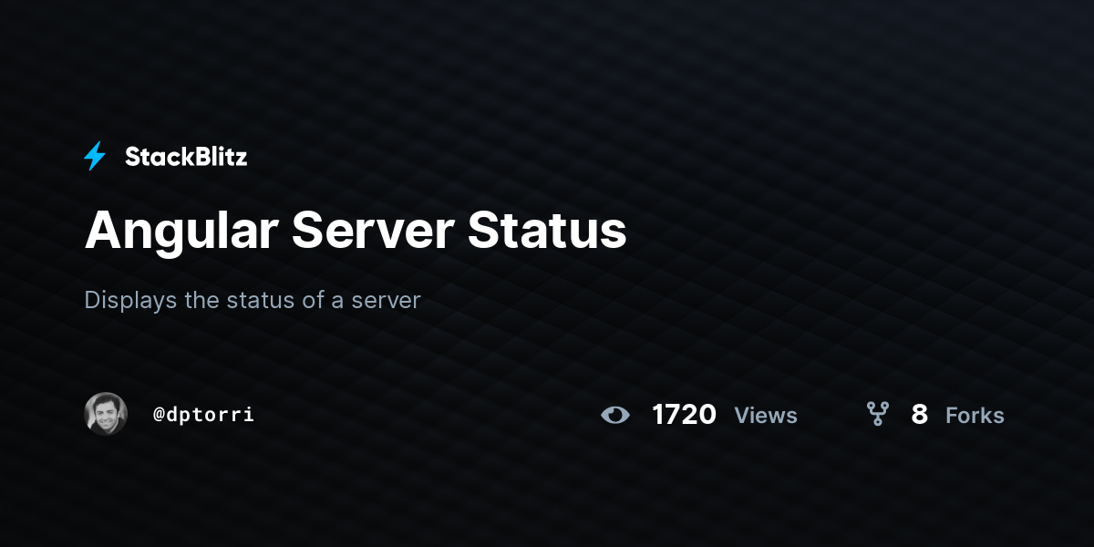 Angular Server Status - StackBlitz