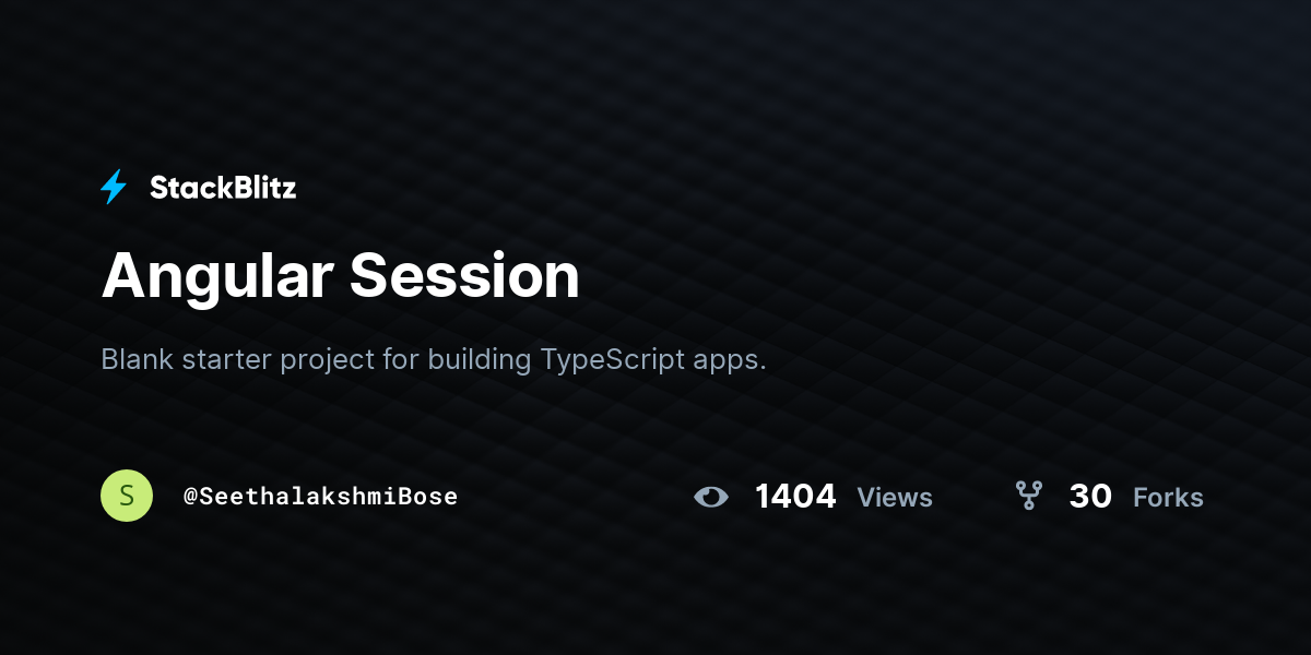 Angular session stackblitz