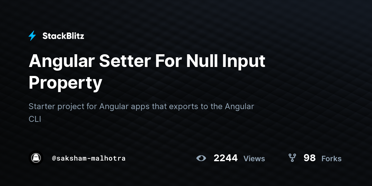 Angular setter for null input property stackblitz