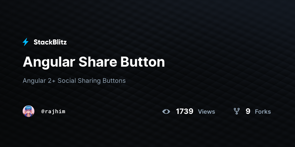 Angular Share Button - StackBlitz