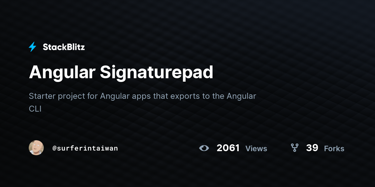 Angular Signaturepad - StackBlitz