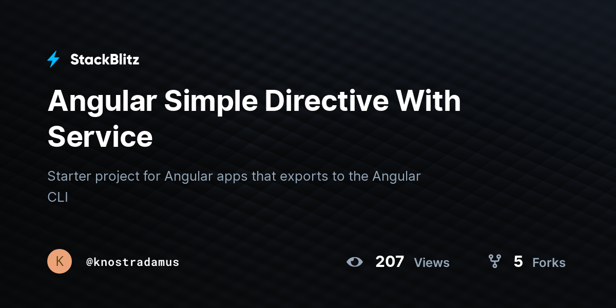 Angular Simple Directive With Service - StackBlitz