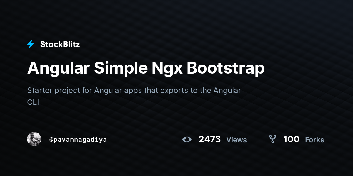 Angular Simple Ngx Bootstrap - StackBlitz