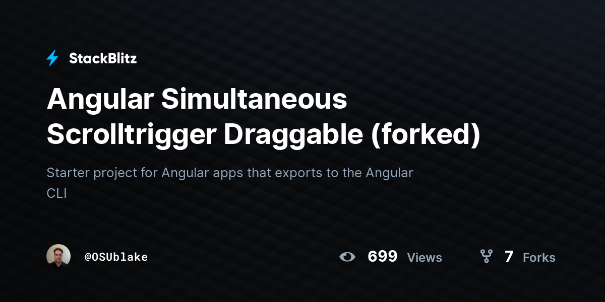 Angular Simultaneous Scrolltrigger Draggable (forked) - StackBlitz