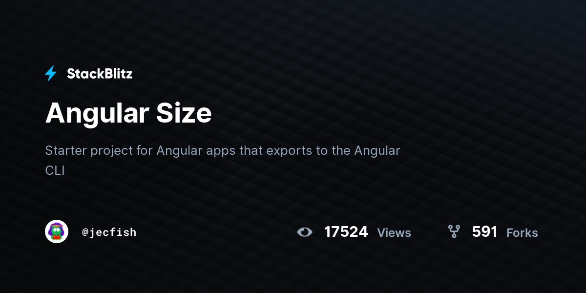 Angular Size - StackBlitz