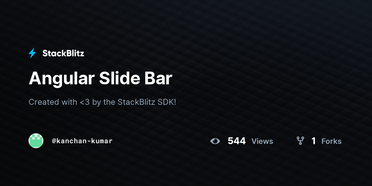 Angular Slide Bar - StackBlitz