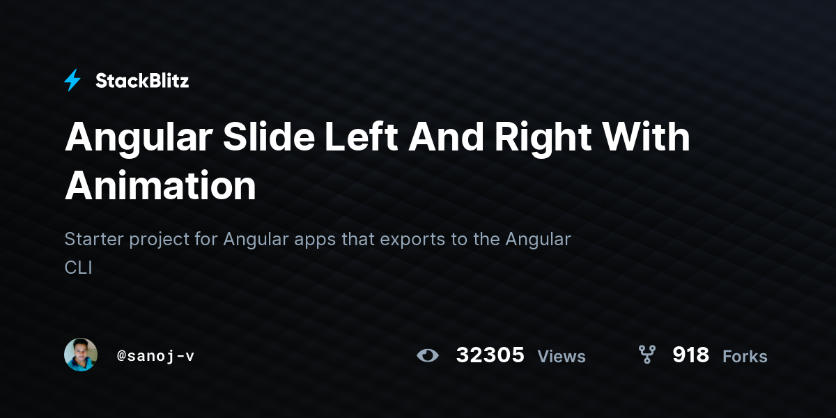 Angular Slide Left And Right With Animation StackBlitz