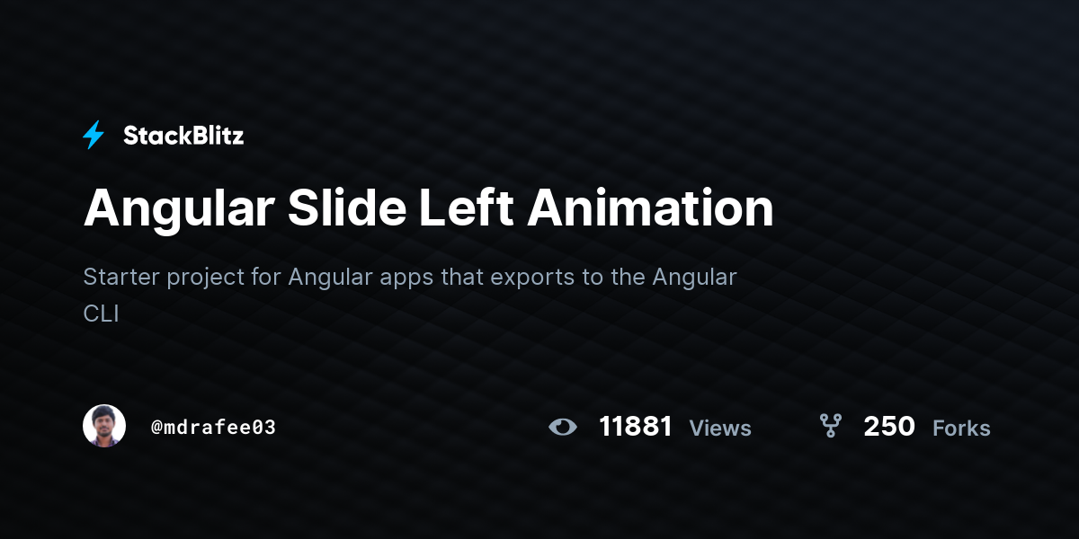 Angular Slide Left Animation - StackBlitz