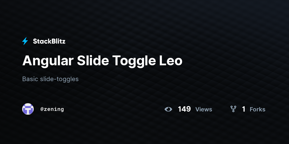 Angular Slide Toggle Leo - StackBlitz