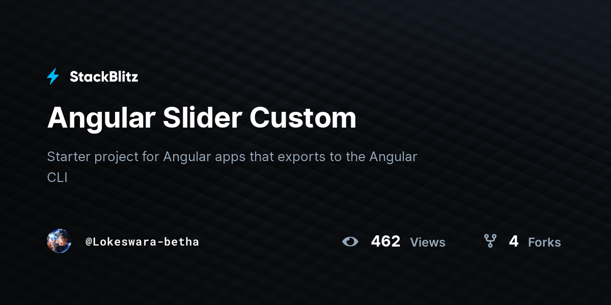 Angular Slider Custom - StackBlitz