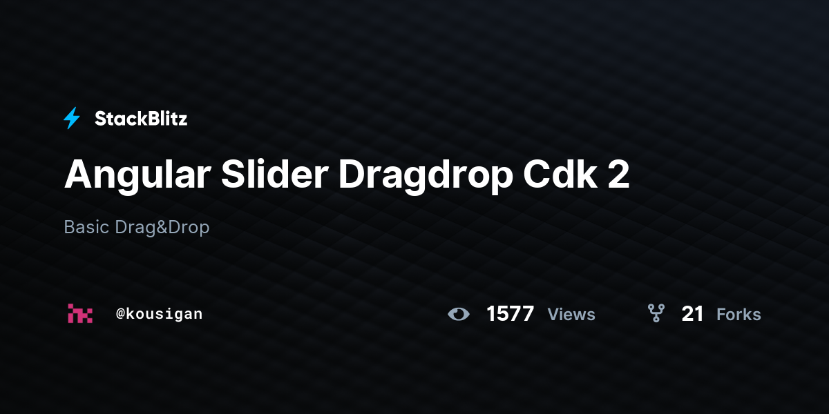 Angular Slider Dragdrop Cdk 2 StackBlitz