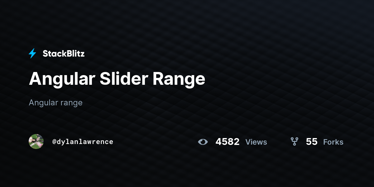 Angular Slider Range - StackBlitz