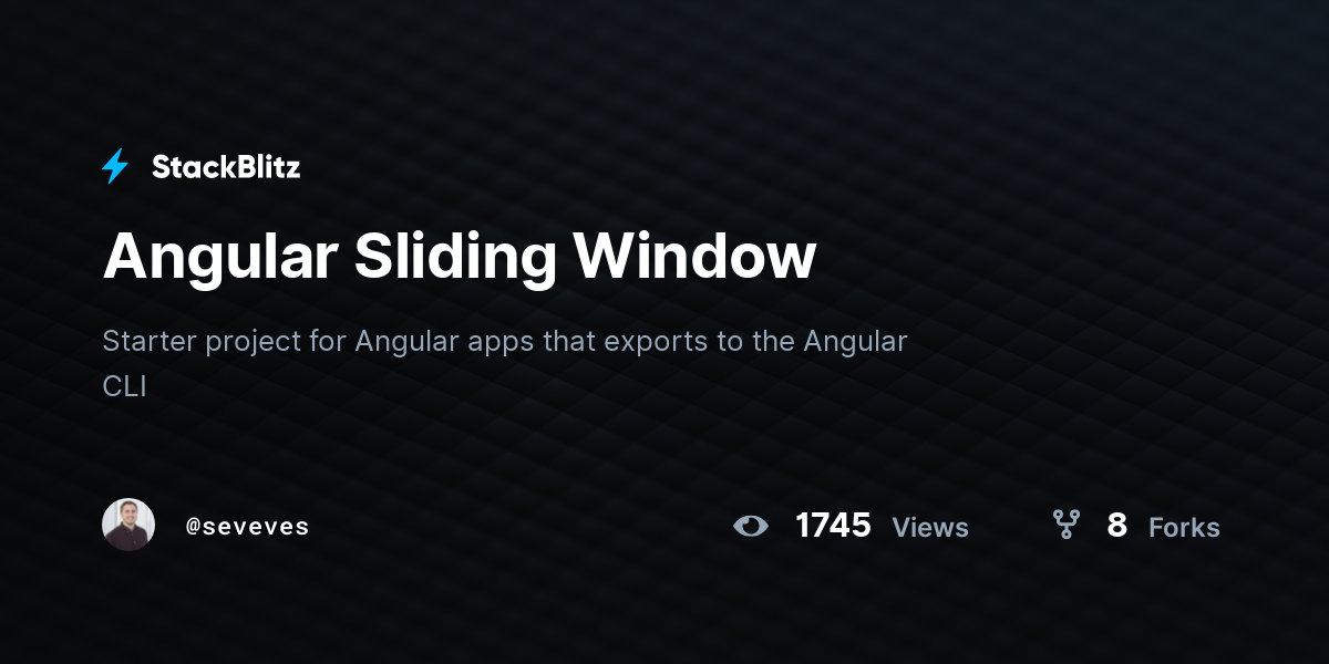 Angular Sliding Window - StackBlitz