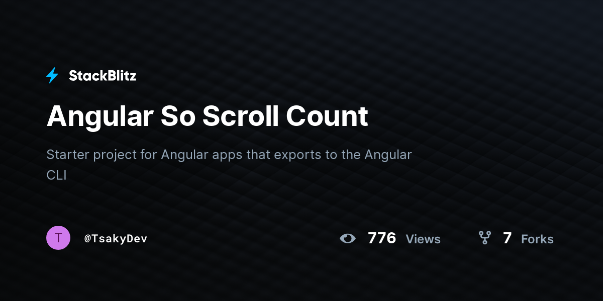 Angular So Scroll Count - StackBlitz