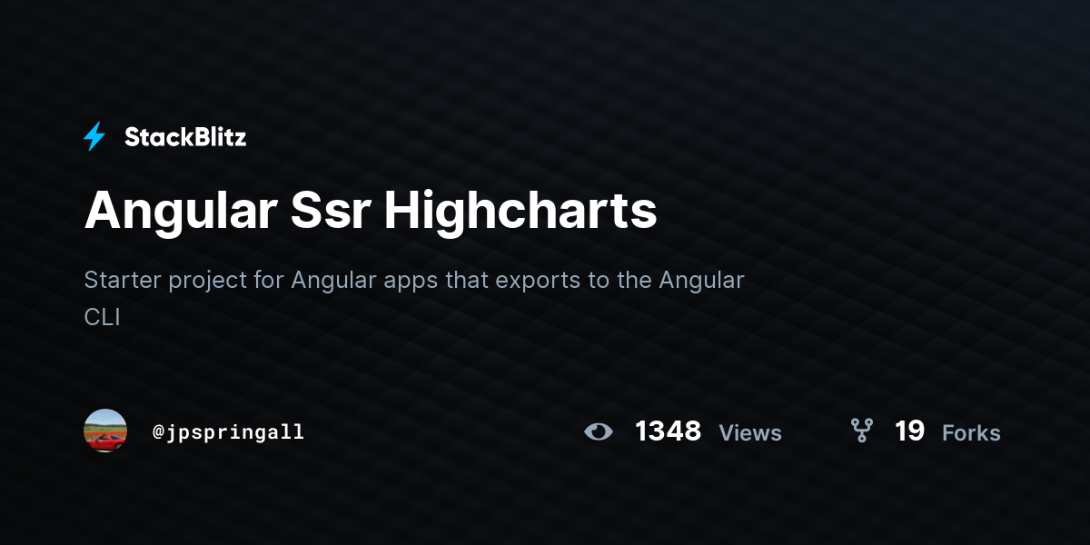 Angular Ssr Highcharts - StackBlitz