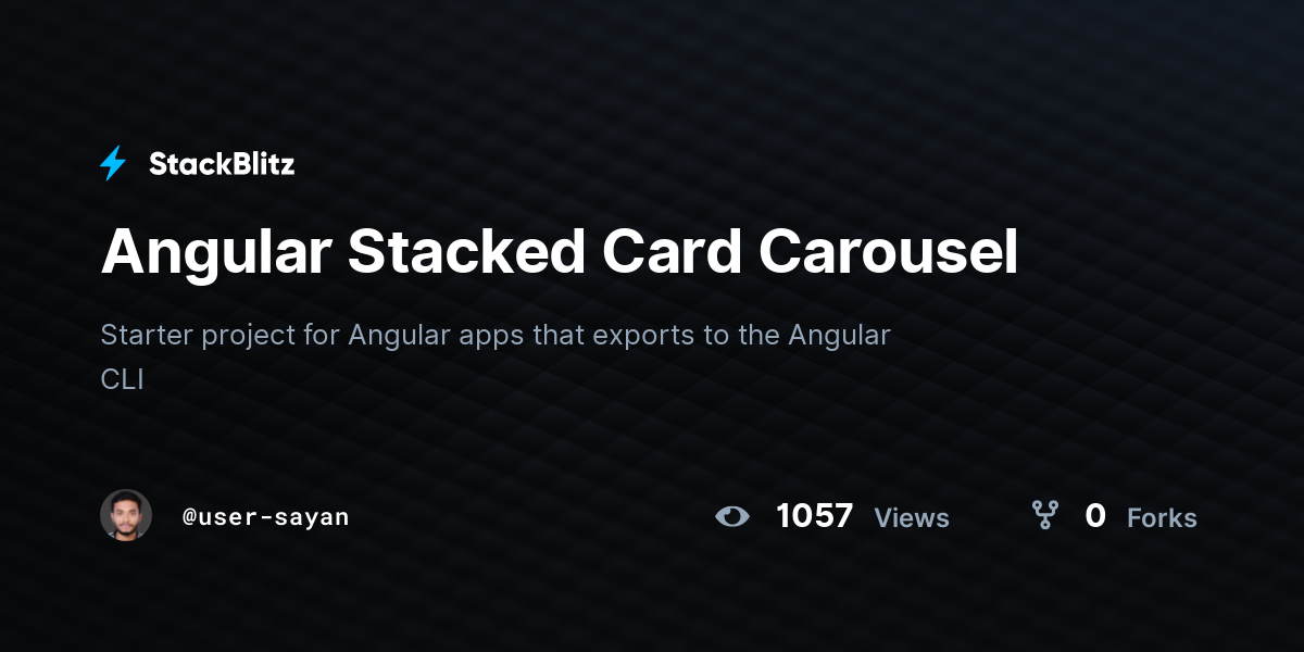 Angular Stacked Card Carousel - StackBlitz