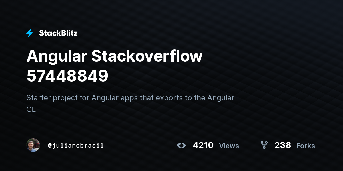Angular Stackoverflow 57448849 - StackBlitz