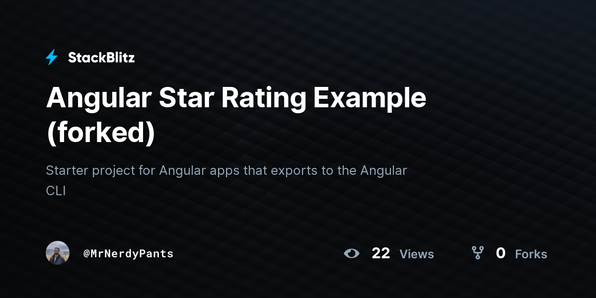 Angular Star Rating Example