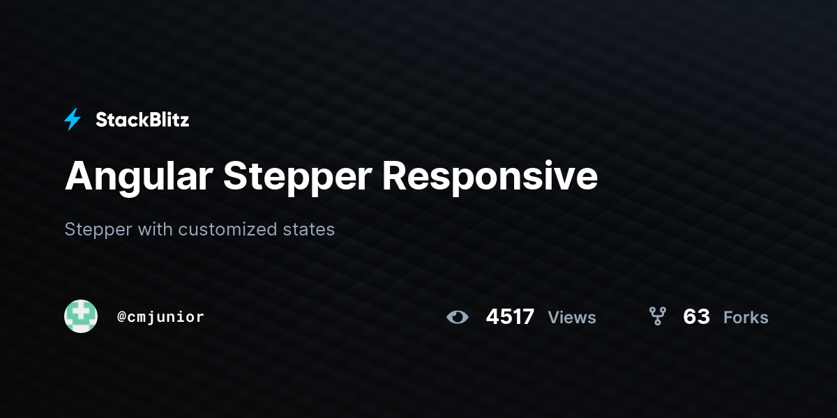 Angular Stepper Responsive - StackBlitz
