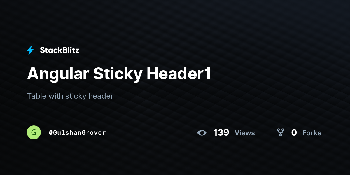 Angular Sticky Header1 - StackBlitz