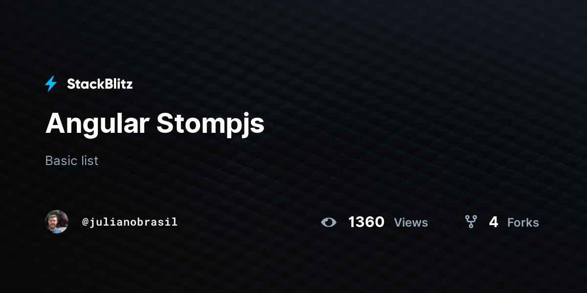 Angular Stompjs - StackBlitz