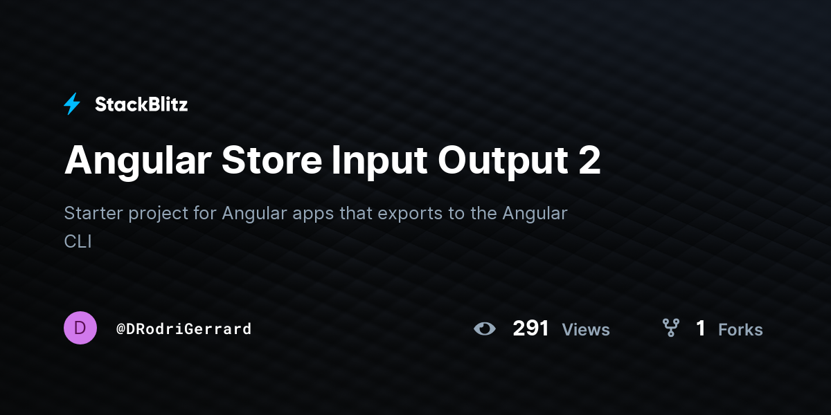 Angular store input output 2 stackblitz