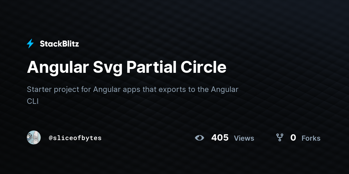 Angular Svg Partial Circle - StackBlitz