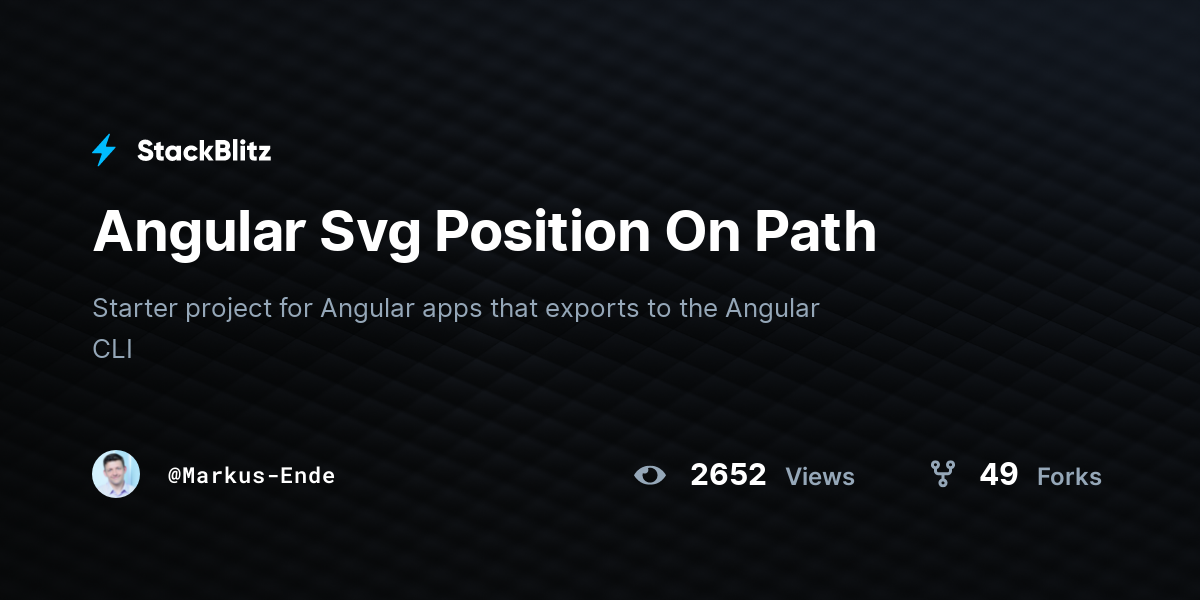 Angular Svg Position On Path - StackBlitz