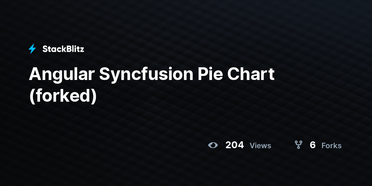 Angular Syncfusion Pie Chart (forked) - StackBlitz