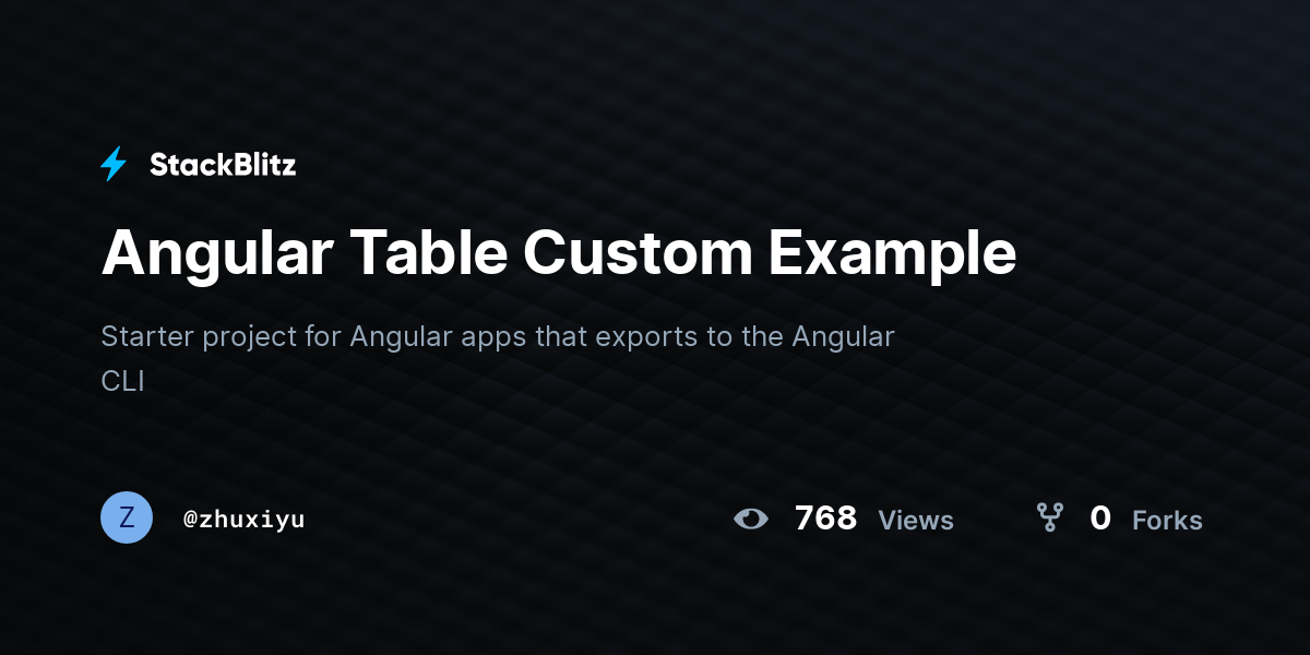 Simple Angular Table