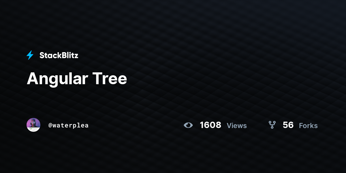 Angular Tree StackBlitz