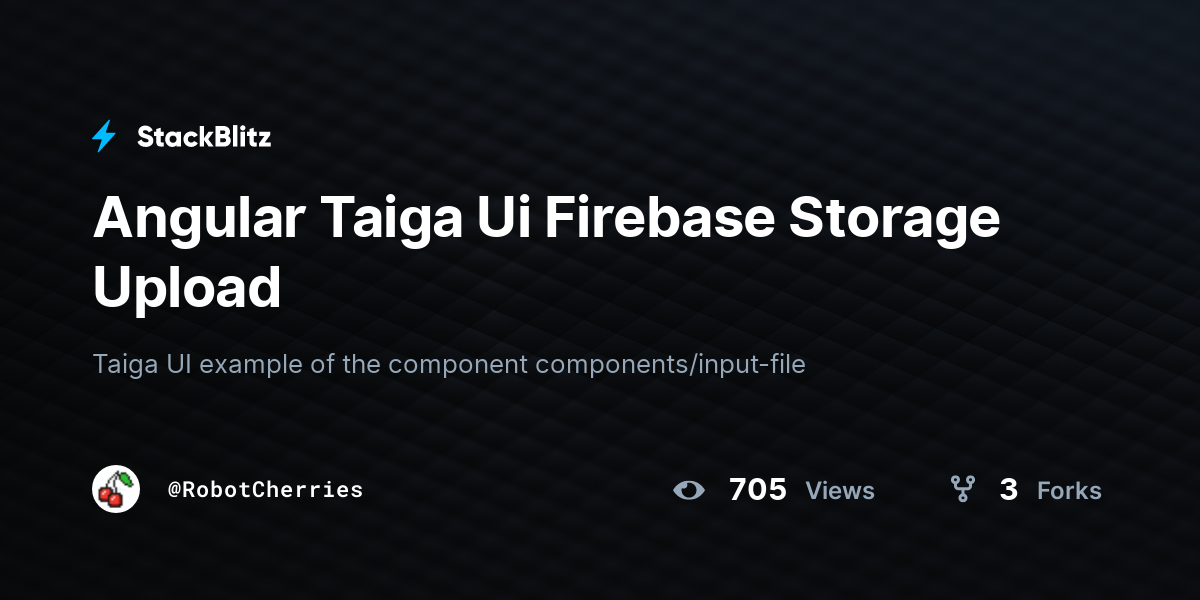 Angular Taiga Ui Firebase Storage Upload - StackBlitz