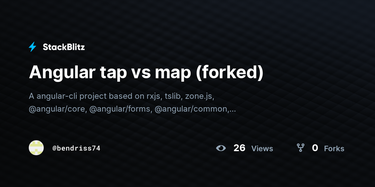 Angular tap vs map (forked) StackBlitz