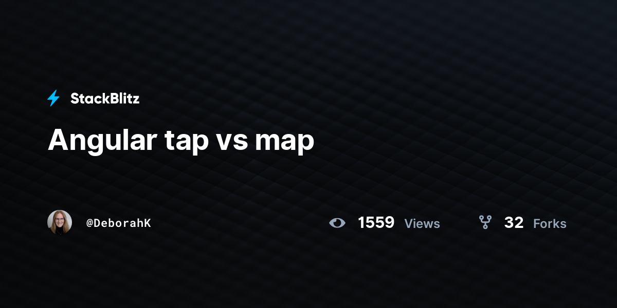 Angular tap vs map - StackBlitz