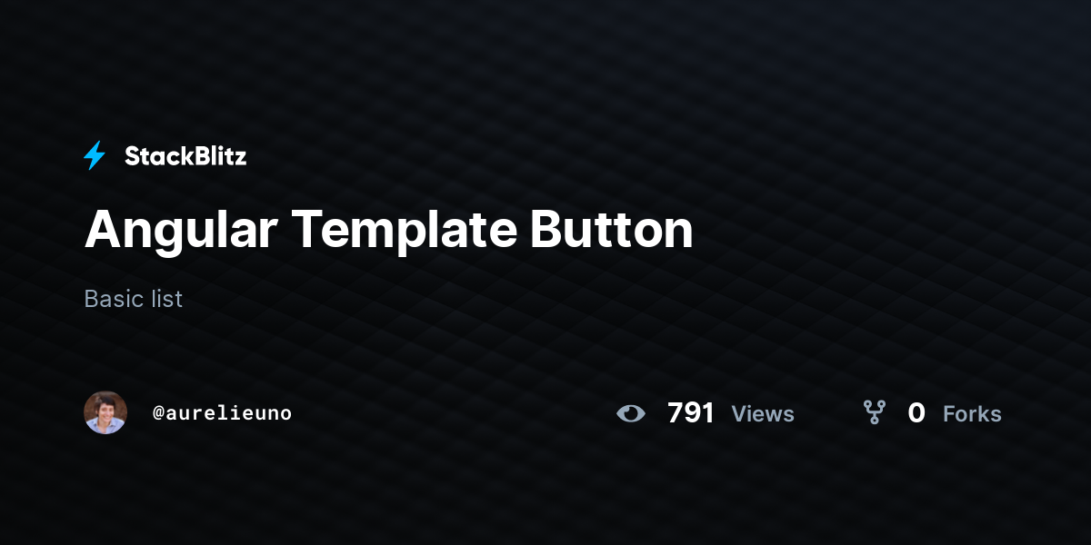 Angular Template Button - StackBlitz