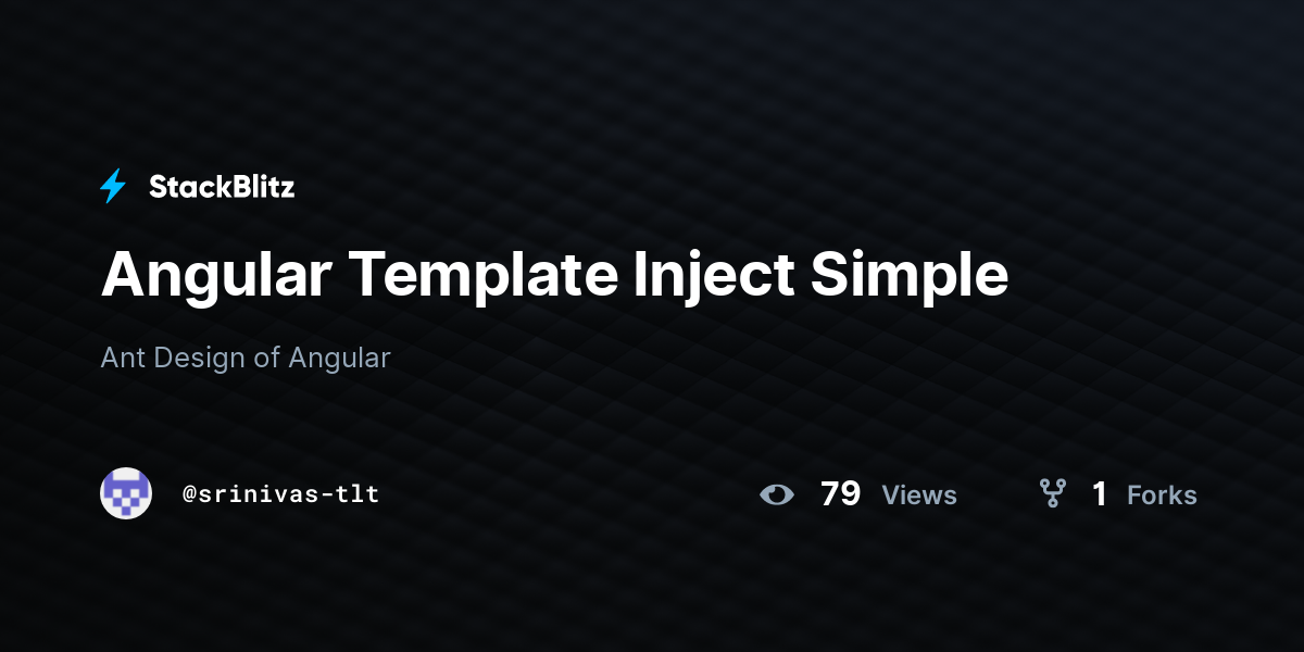 Angular Template Inject Simple - StackBlitz