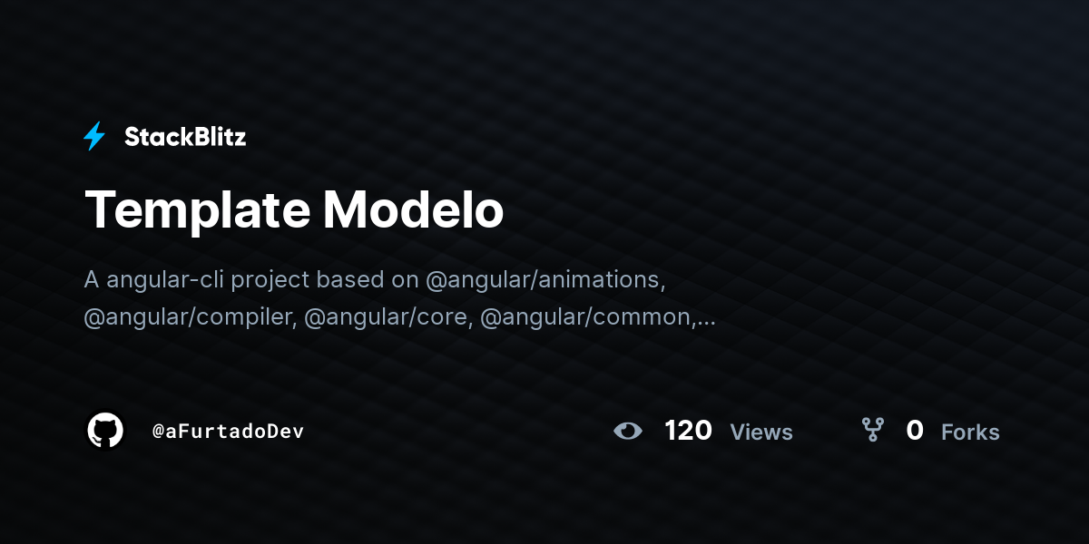 Template Modelo - StackBlitz