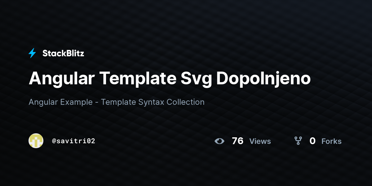 Angular Template Svg Dopolnjeno - StackBlitz