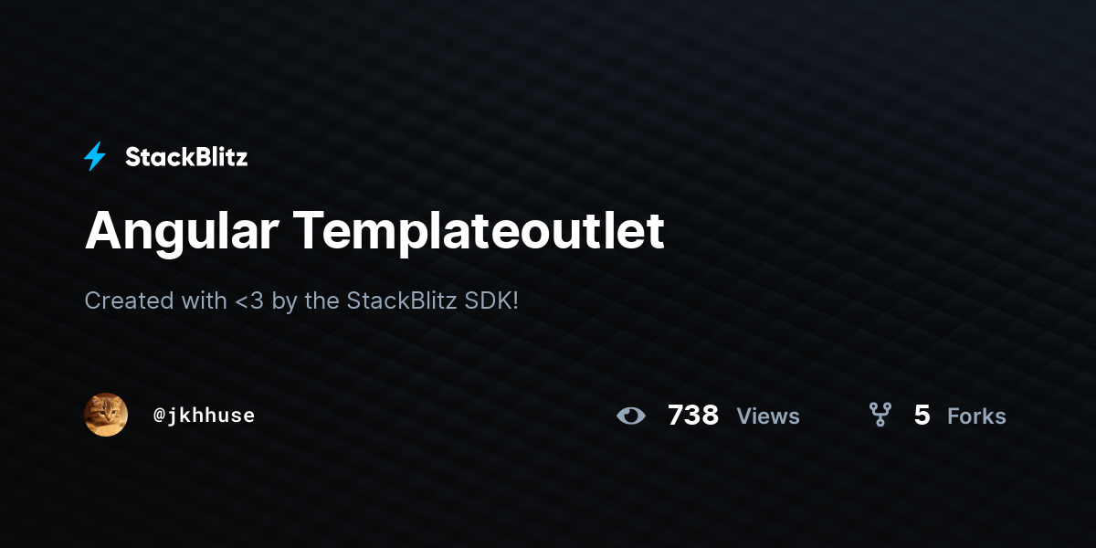 Angular Templateoutlet - StackBlitz