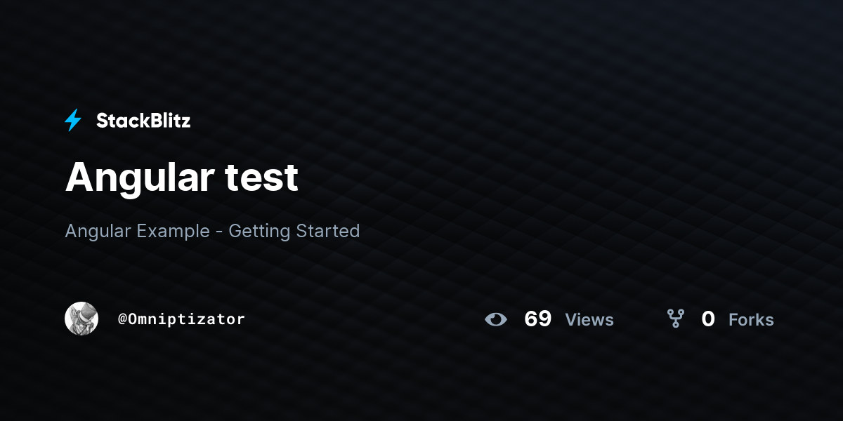 Angular test - StackBlitz