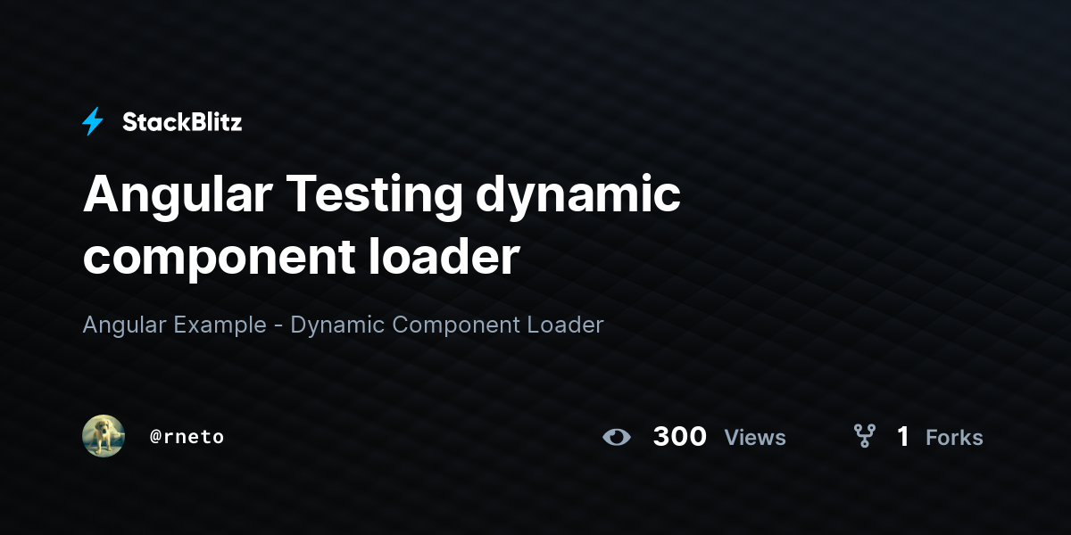 angular-testing-dynamic-component-loader-stackblitz