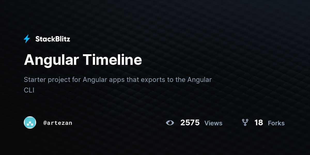 Angular Timeline - StackBlitz