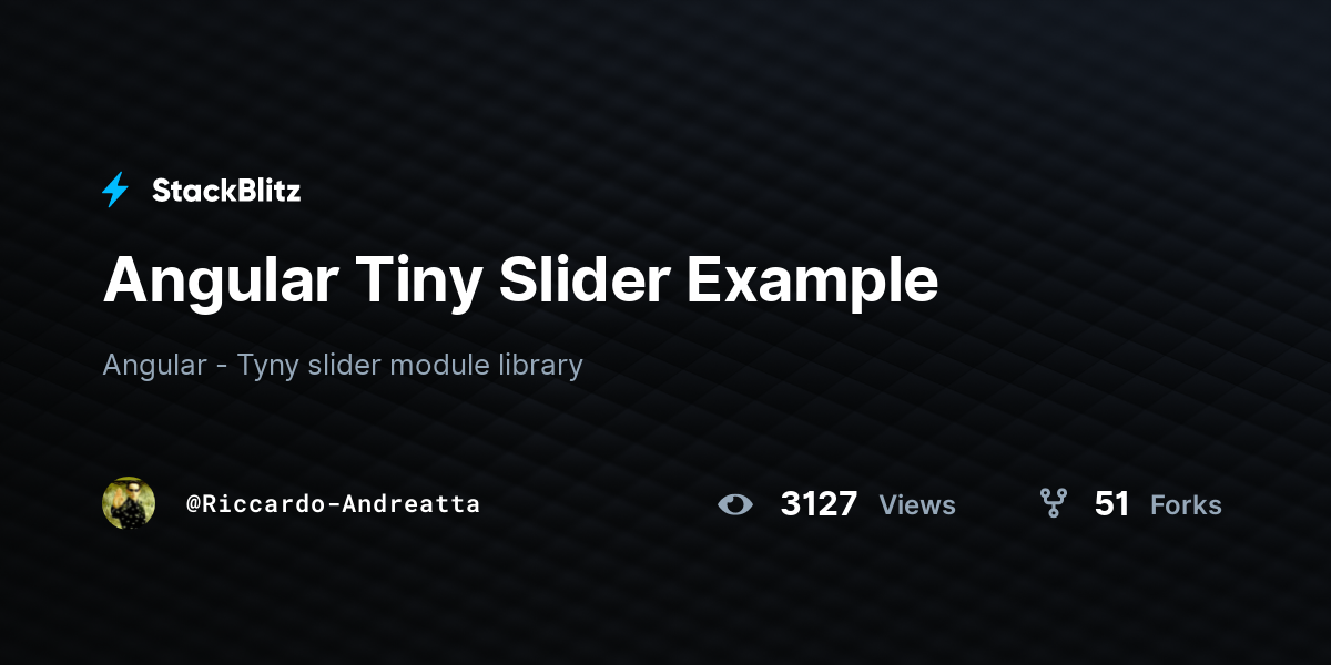 Angular Tiny Slider Example - StackBlitz